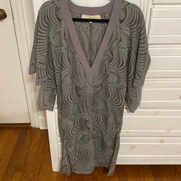 Jen’s Pirate Booty gray lace dress/ coverup - Picture 1 of 11